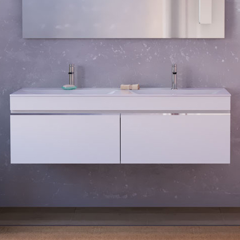 Тумба для комплекта Raval Twins 140 белая, подвесная