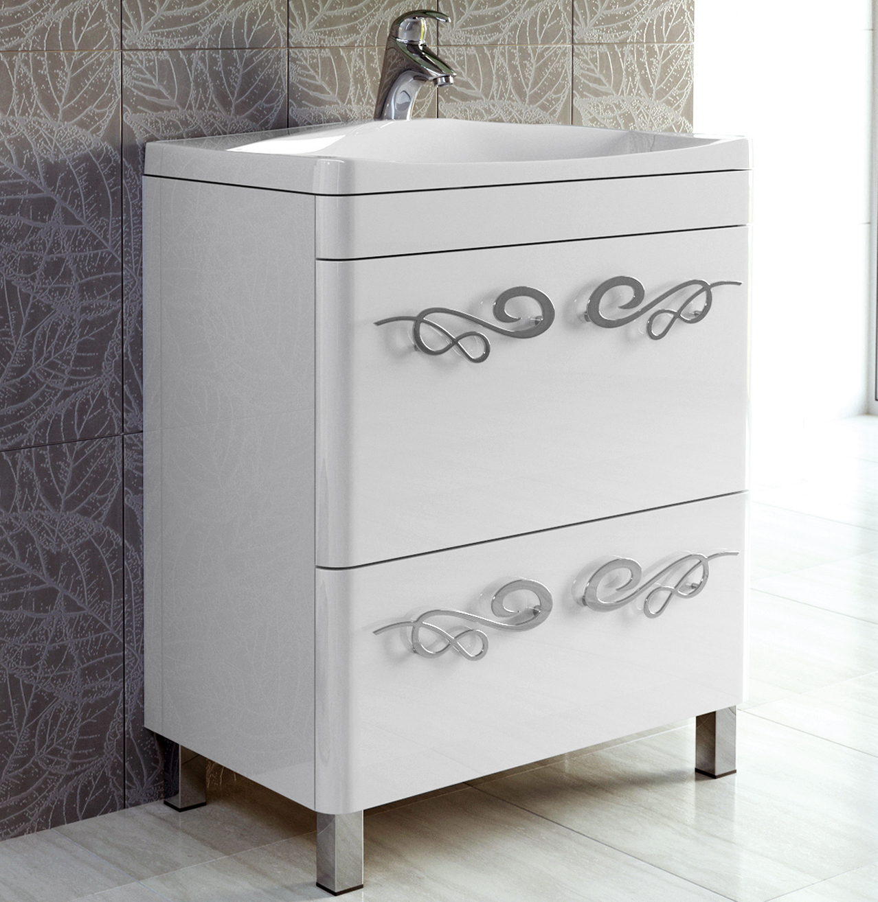 Тумба для комплекта Vigo Olivia 2-70 с 2 ящиками (уценка: скол)