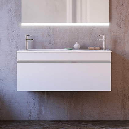 Тумба для комплекта Raval Hotte 100 белая, подвесная