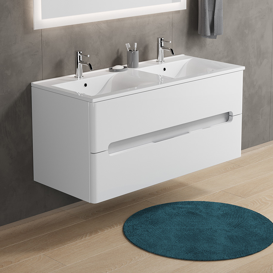 Тумба для комплекта Sanvit Форма 120 белая, подвесная