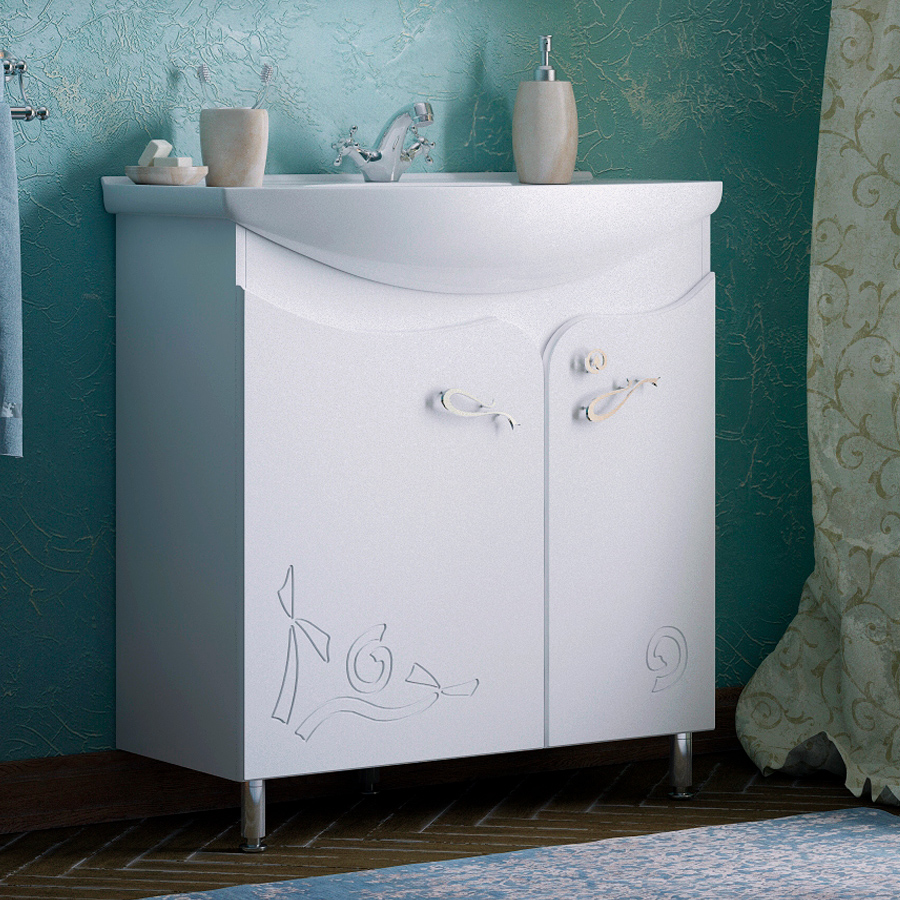 Тумба для комплекта Corozo Венеция 85 с бельевой корзиной