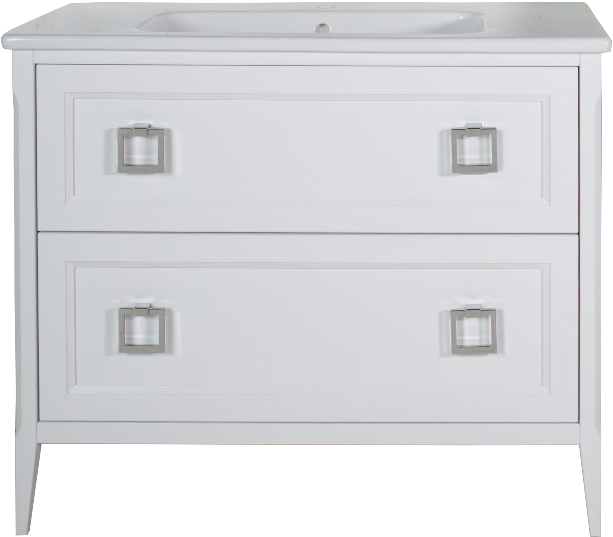 Тумба для комплекта ASB-Woodline Рома 80Н напольная, белая