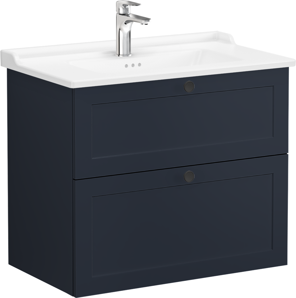 Тумба с раковиной VitrA Root Classic 80 темно-синий