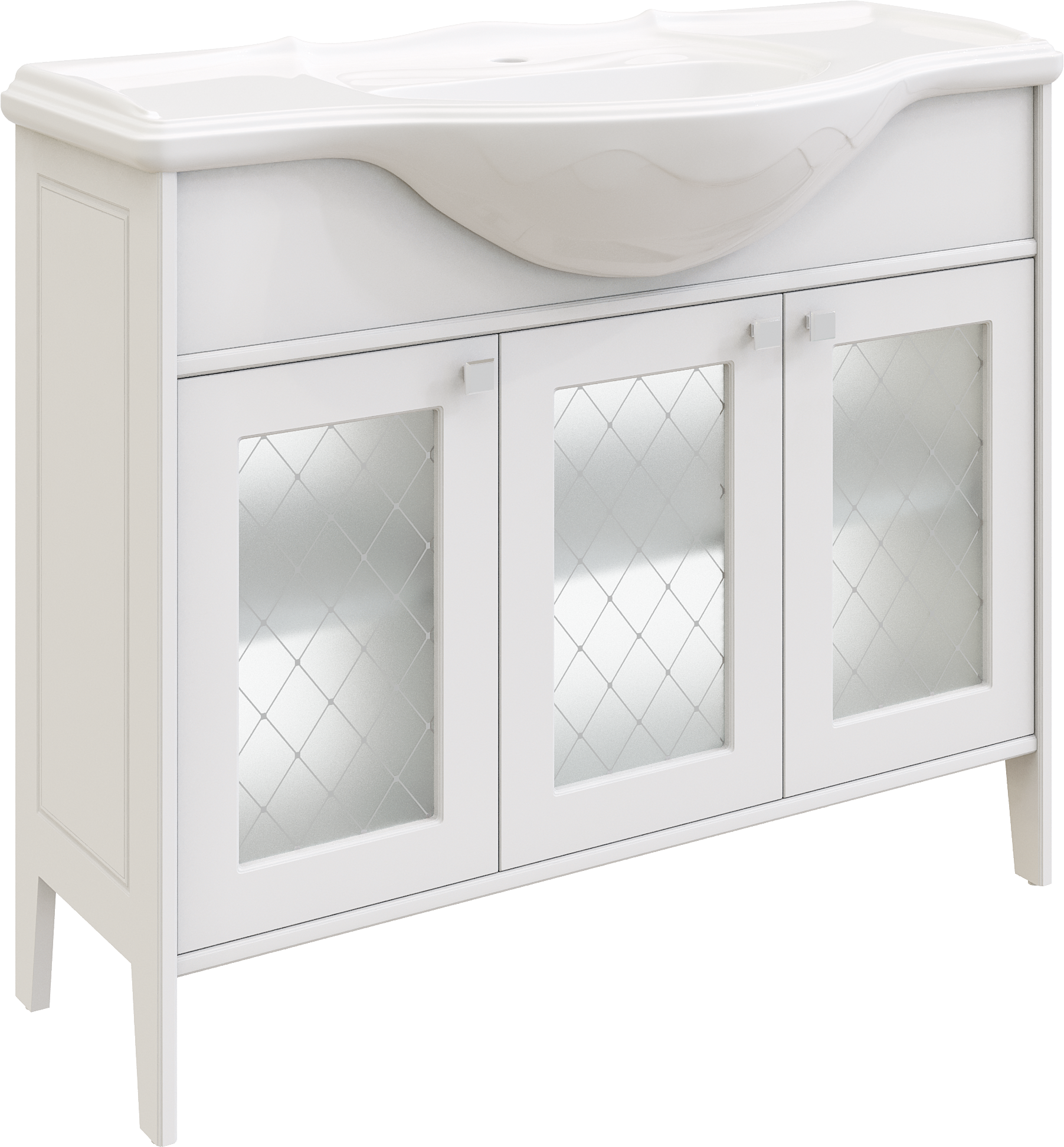 Тумба с раковиной STWORKI Хельсингборг 105 белая