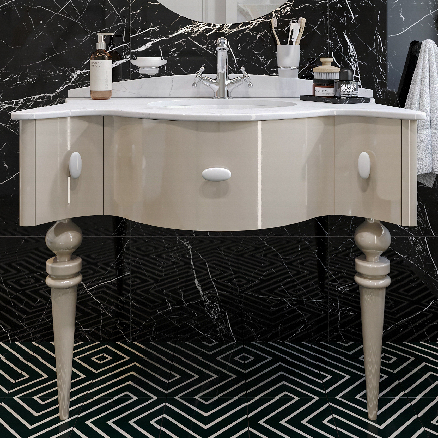 Тумба с раковиной VOQ Charlotte 95, premium mink