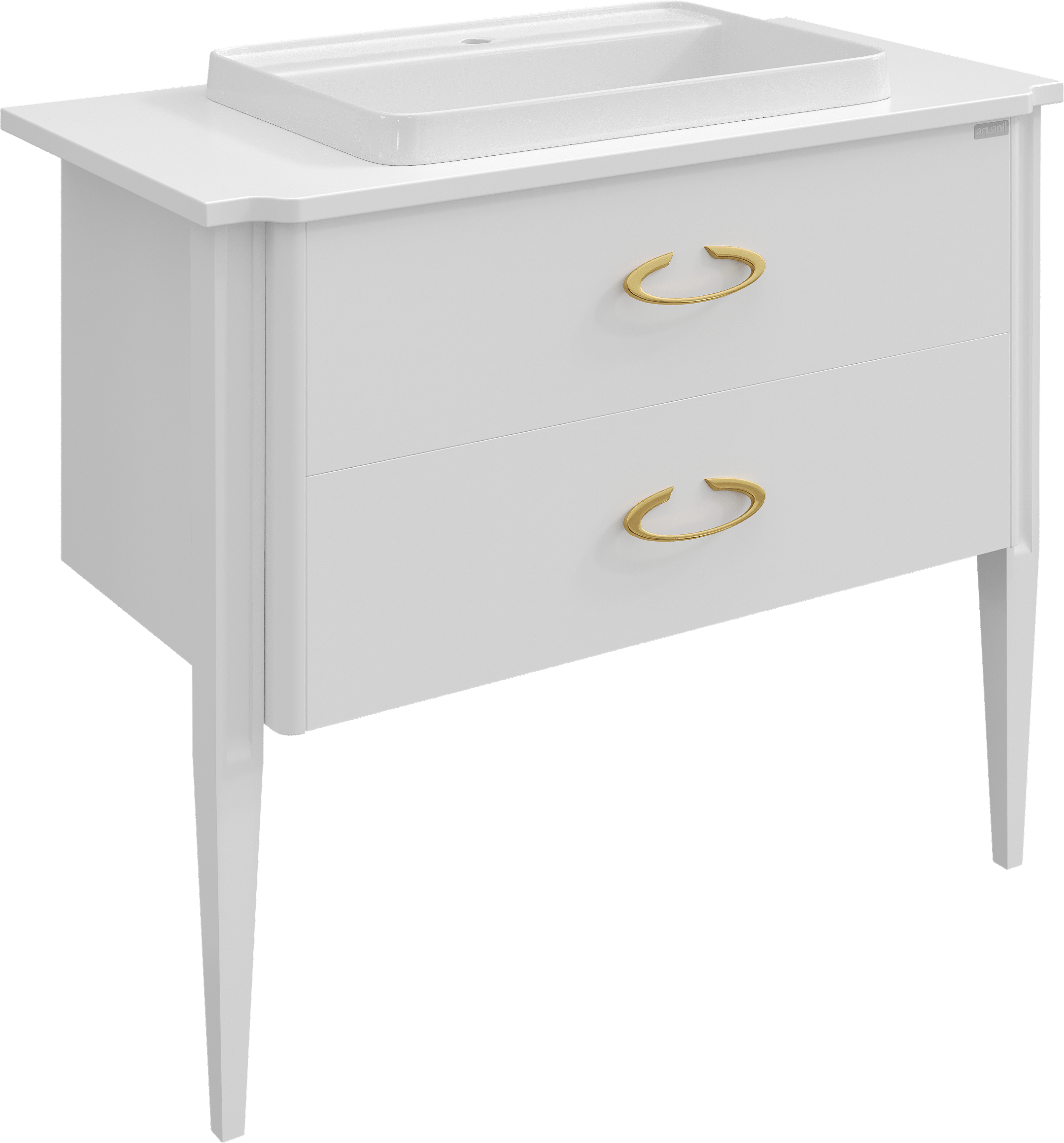 Тумба с раковиной STWORKI Luna 100 white