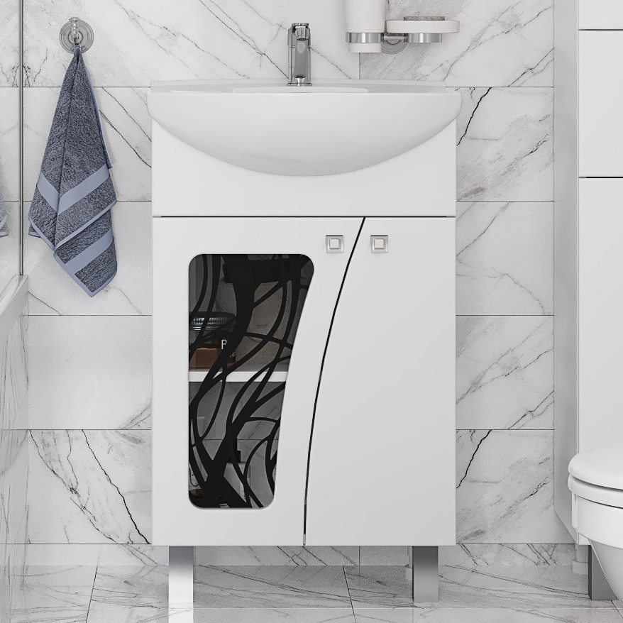 Тумба с раковиной DIWO Муром 55, напольная