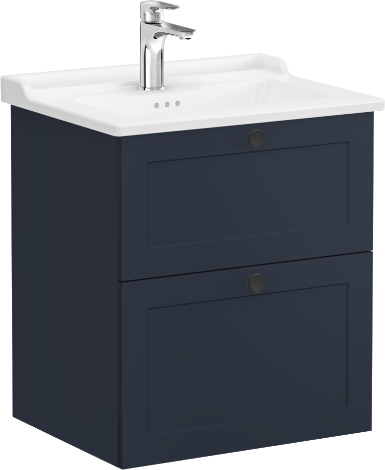 Тумба с раковиной VitrA Root Classic 60 темно-синий