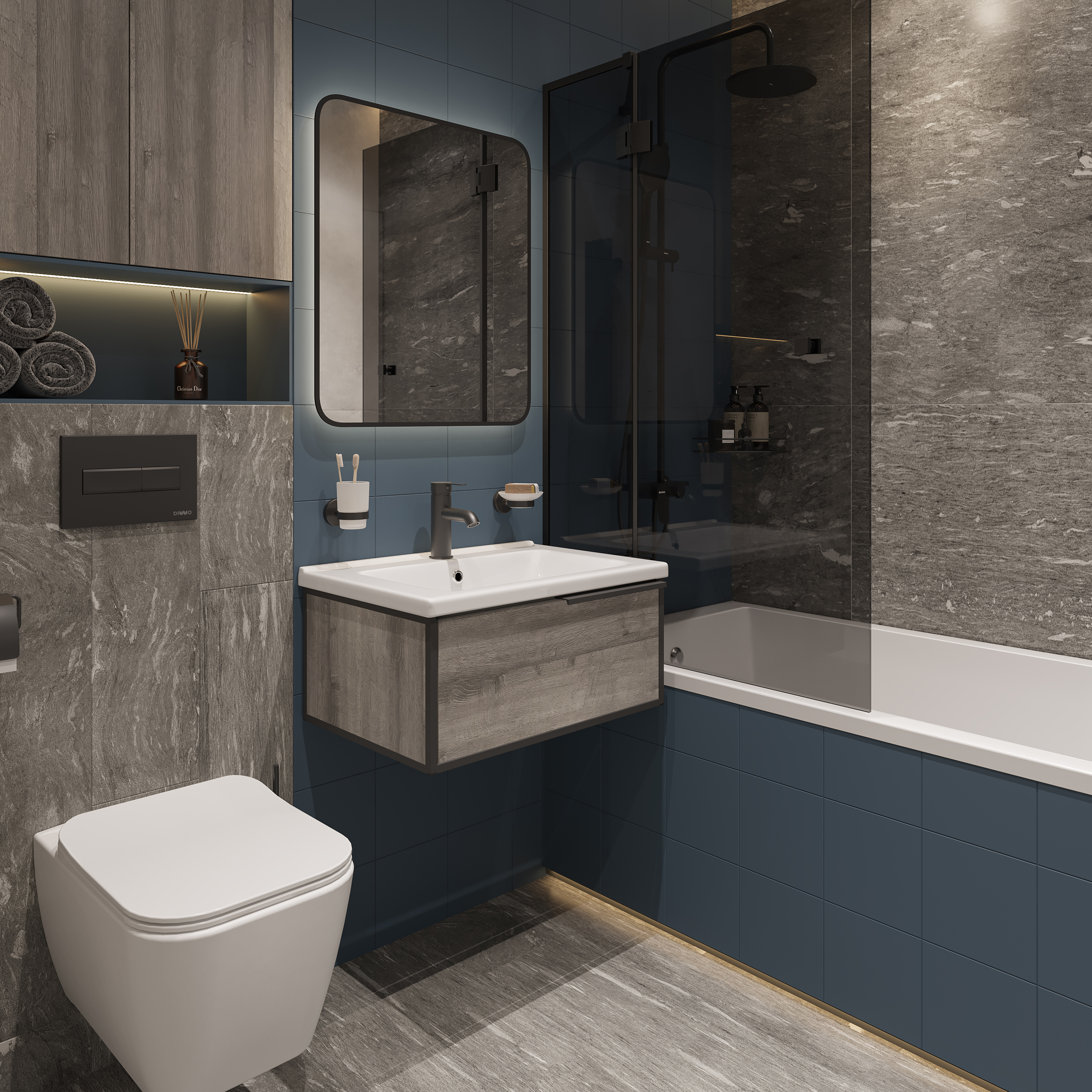 Мебельная раковина STWORKI Хаммель 65 накладная, белая, прямоугольная, фаянс купить в Тамбове