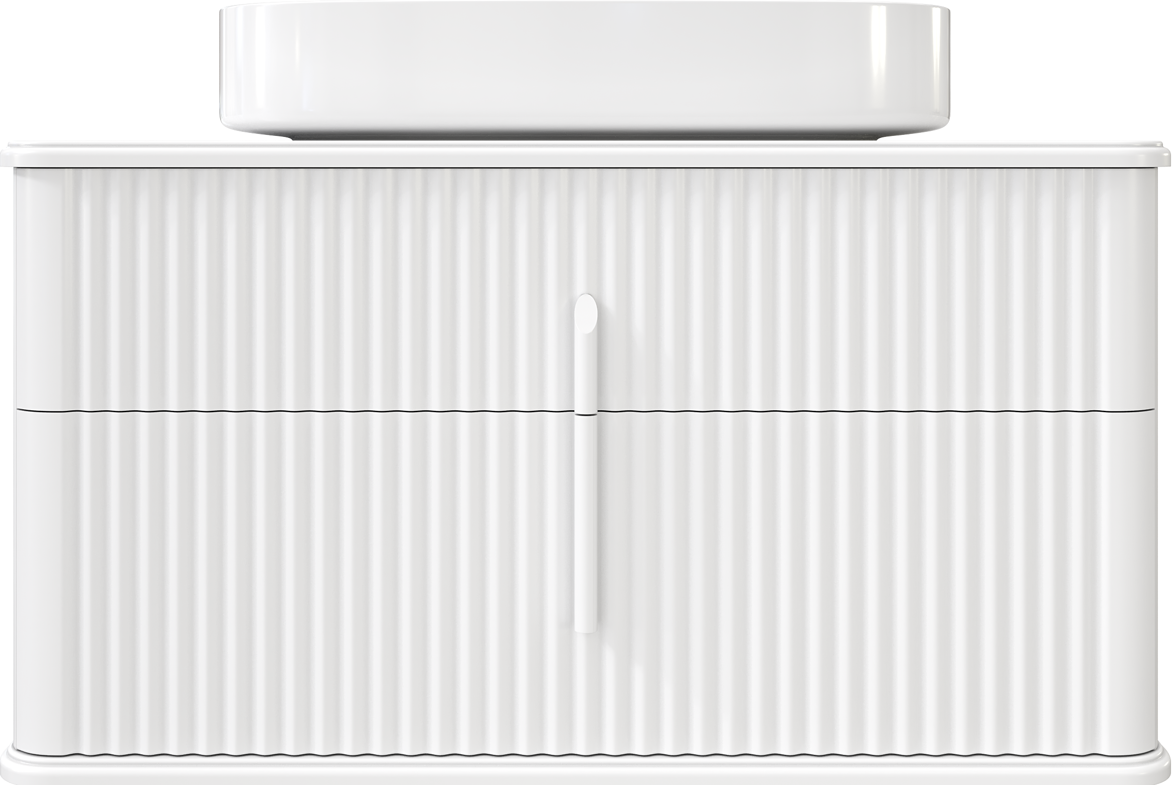 Тумба с раковиной STWORKI Молде 95 белая, столешница Молде 95, раковина Молде 3064-KL