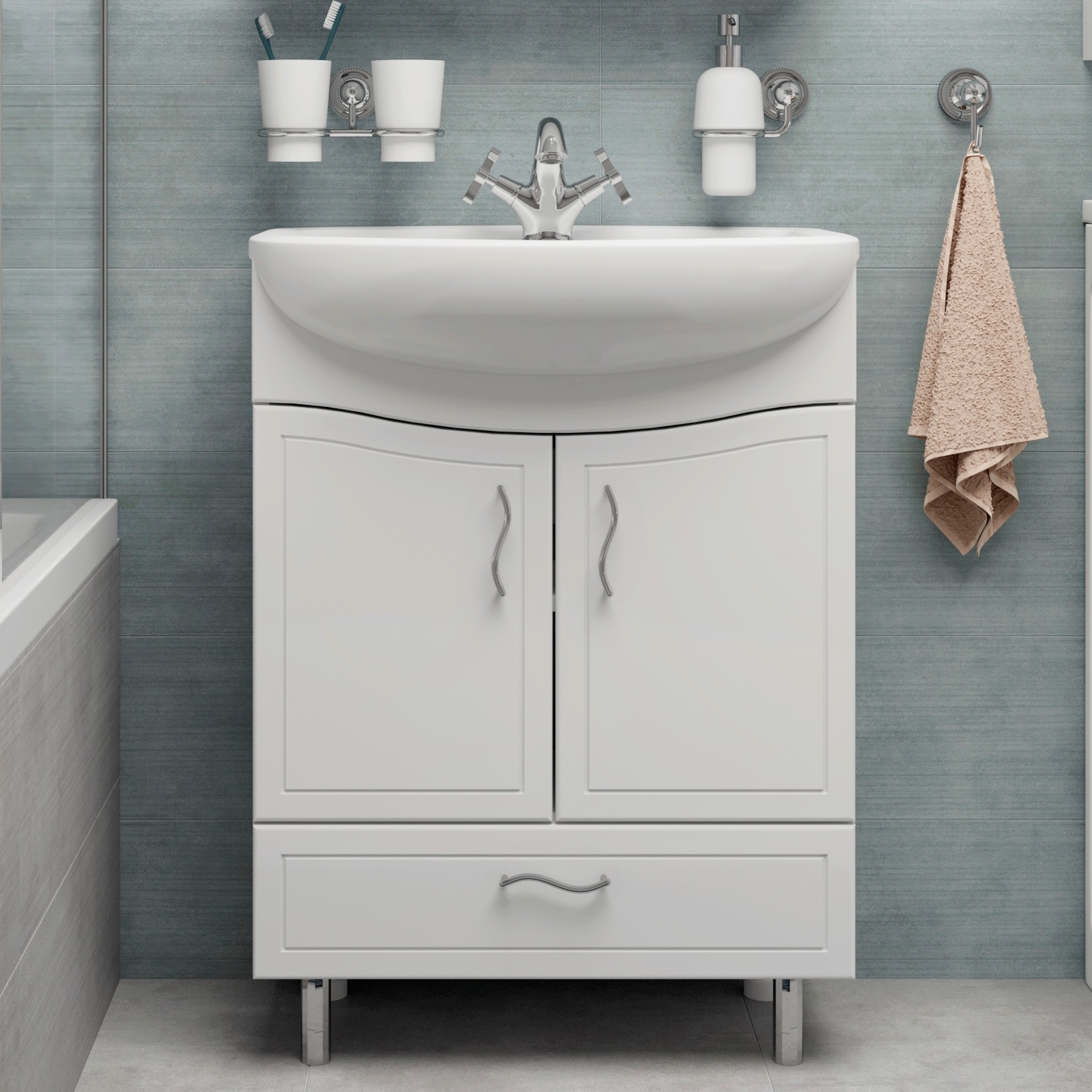 Тумба с раковиной DIWO Переславль 60, напольная