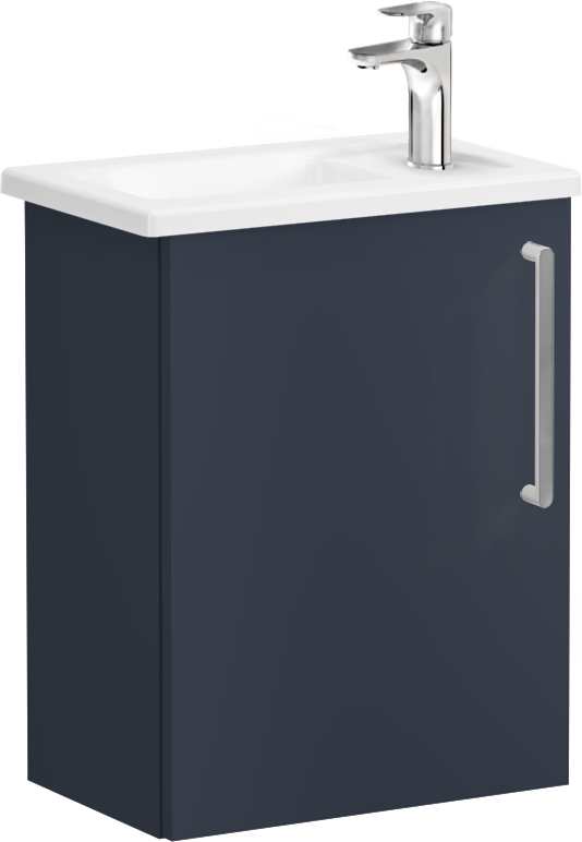 Тумба с раковиной VitrA Root Flat 45 L темно-синий