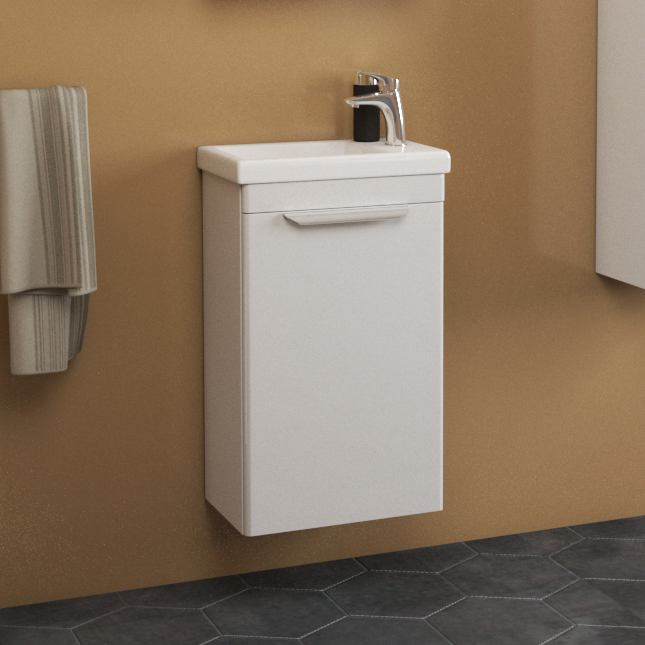 Тумба с раковиной Owl 1975 Vind lucka 40, подвесная, белый лак