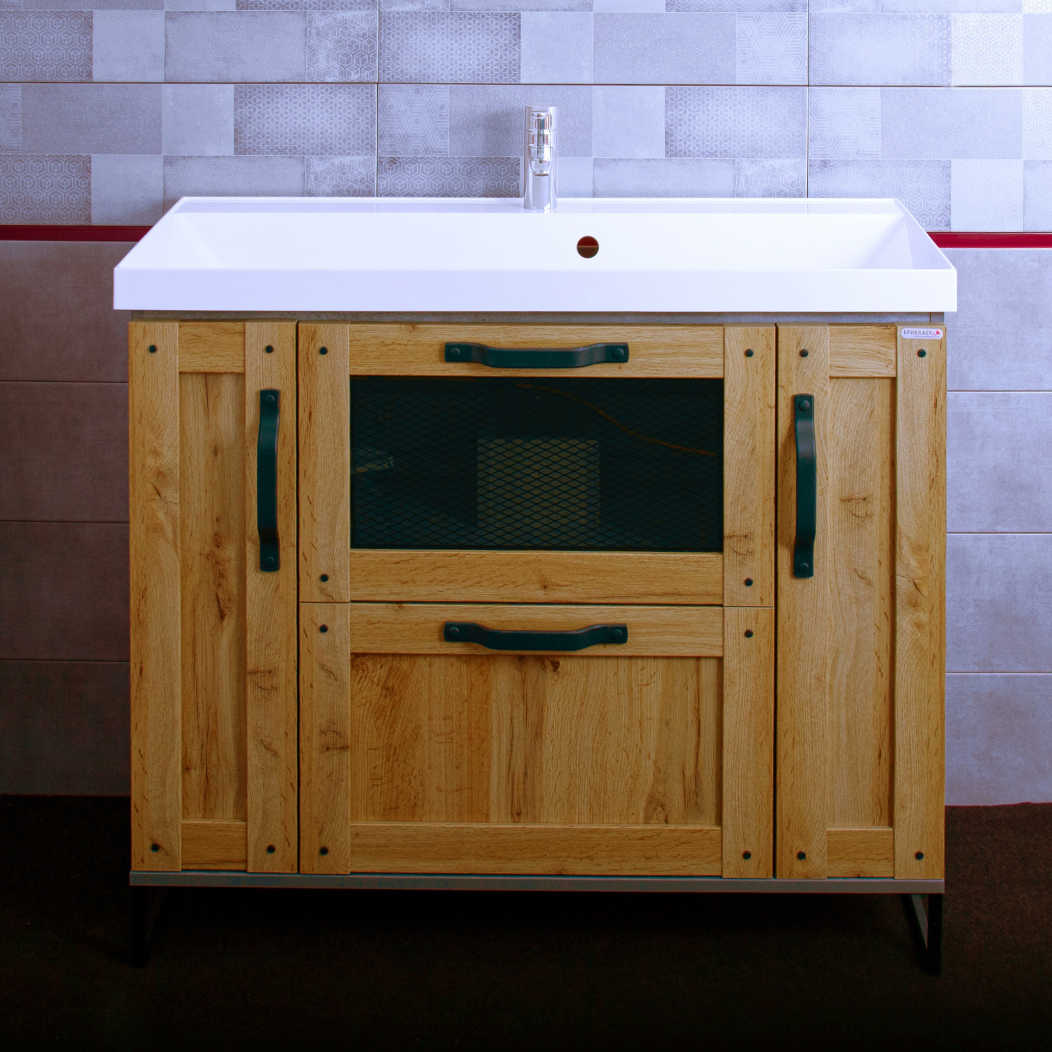 Тумба с раковиной Бриклаер Лофт 100