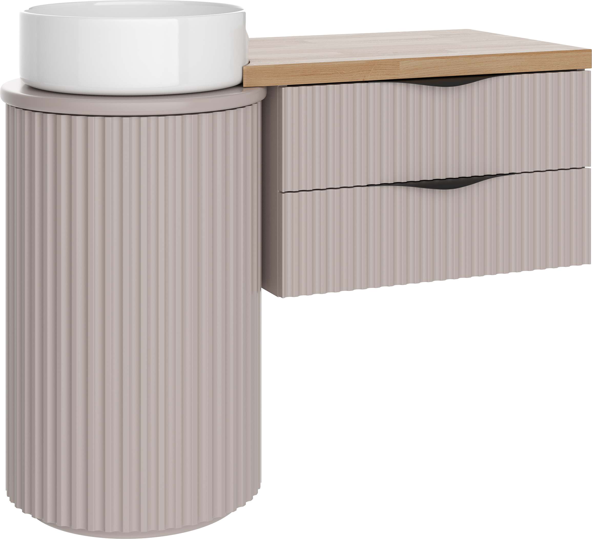 Тумба с раковиной STWORKI Lotus 107 white