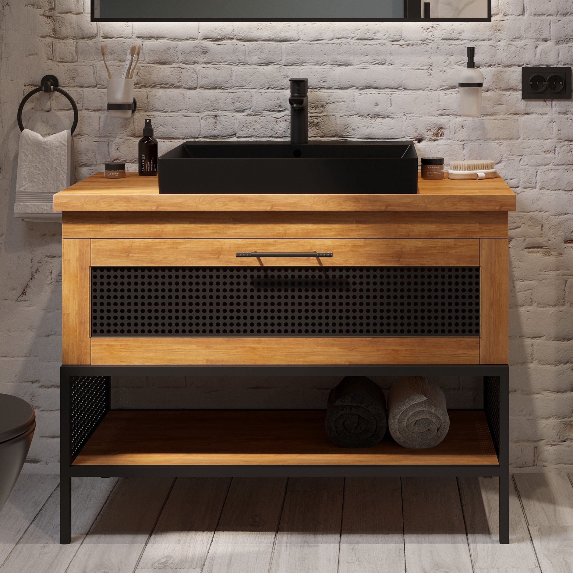 Тумба с раковиной Belinza Trellis 100 грецкий орех