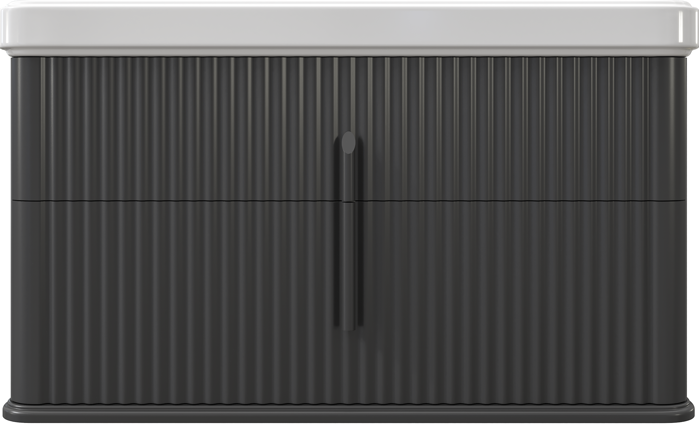 Тумба с раковиной STWORKI Молде 95 антрацит, раковина Молде 15095-KL