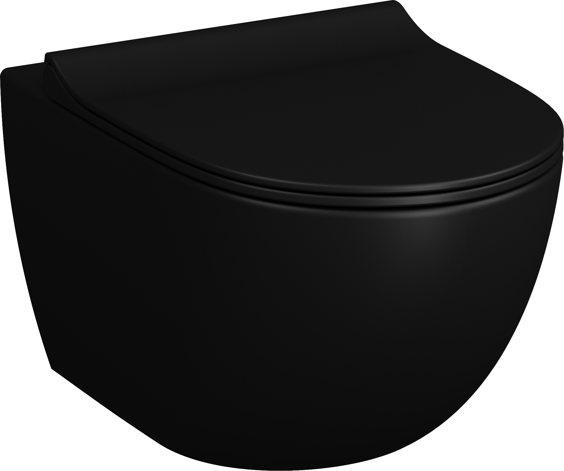 Унитаз подвесной VitrA Sento безободковый, с микролифтом, черный