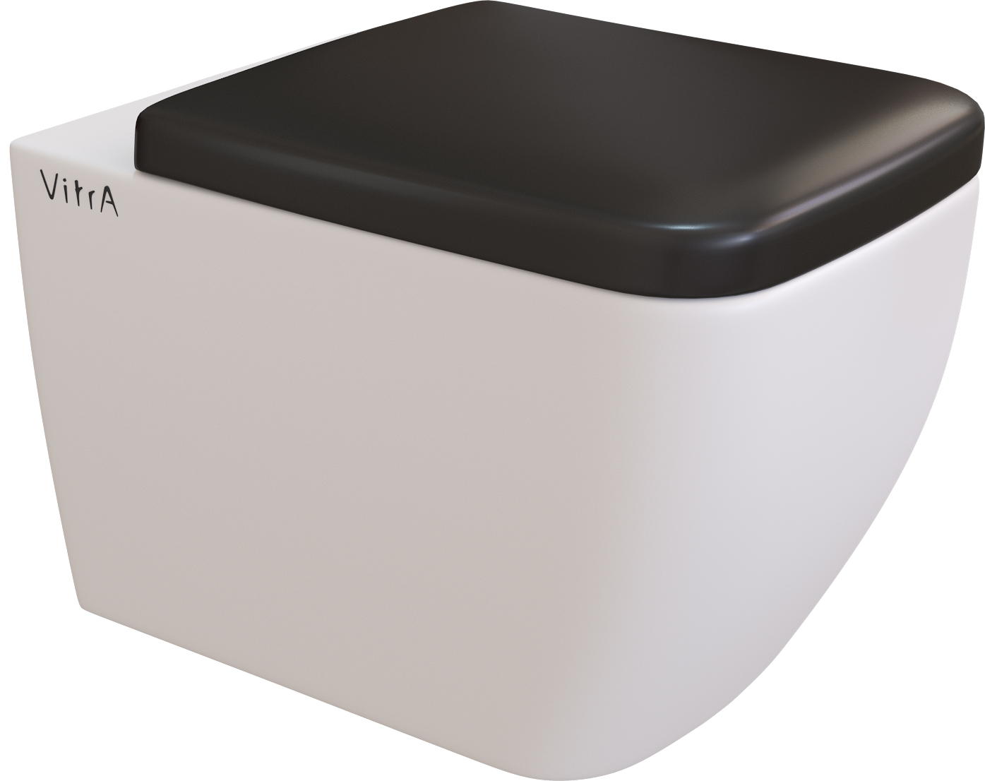 Унитаз подвесной VitrA Shift 7742B001-0075 матовый с чёрной крышкой с микролифтом