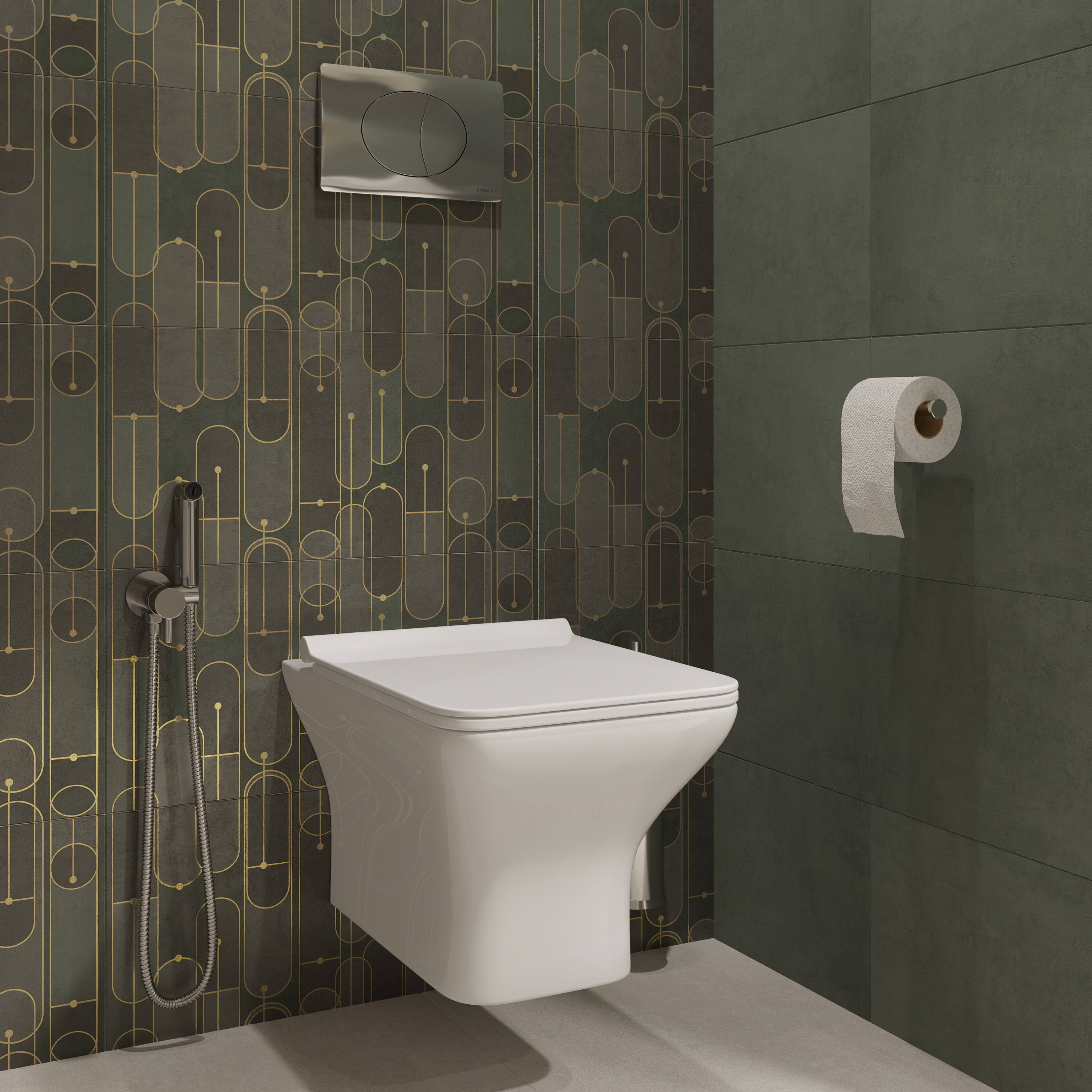 Унитаз подвесной STWORKI Вестерос VS-01up безободковый, с микролифтом, встроенный, фарфоровый, белый купить в Тамбове