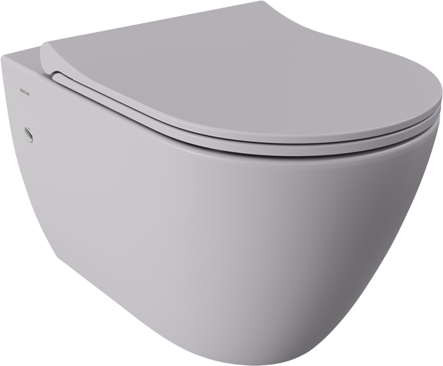 Унитаз подвесной BOCCHI Venezia 1295-006-0129 A0336-006 с микролифтом, безободковый, матовый серый