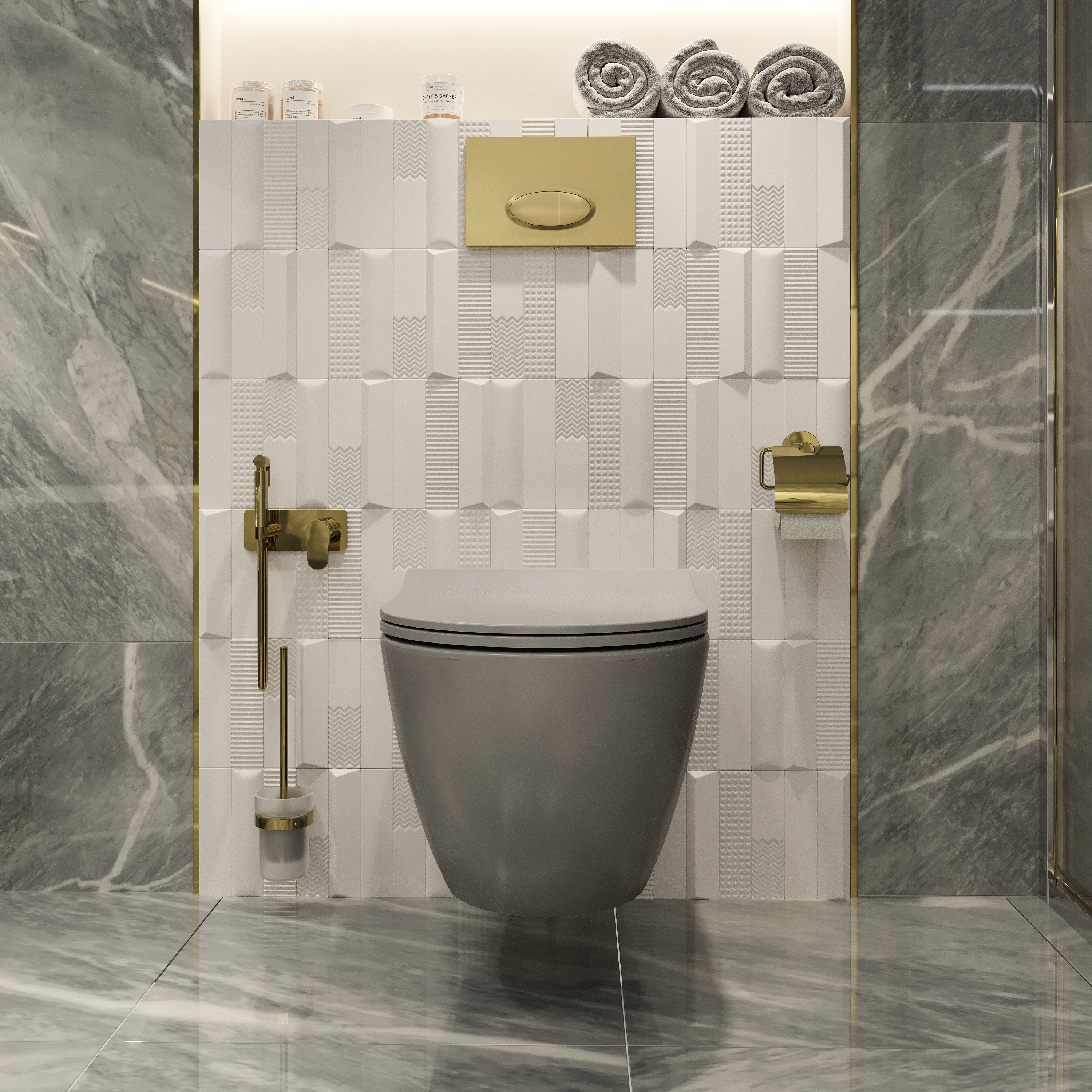 Унитаз подвесной BOCCHI Venezia 1295-006-0129 A0336-006 с микролифтом, безободковый, матовый серый купить в Тамбове