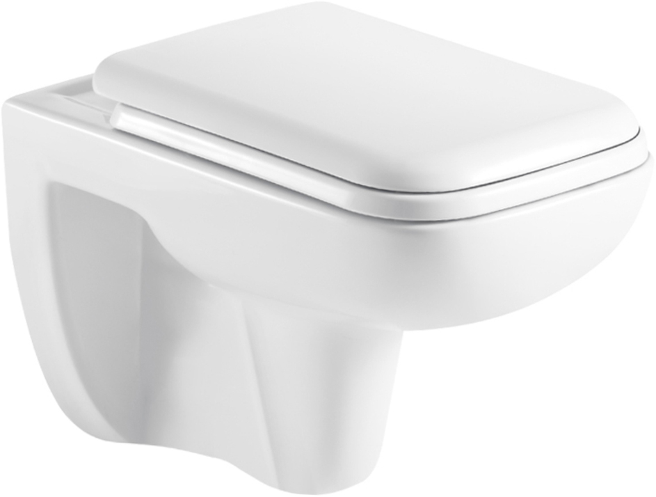 Унитаз подвесной STWORKI Карлстад KS-01UP с прямым выпуском, фарфоровый, встроенный, с микролифтом