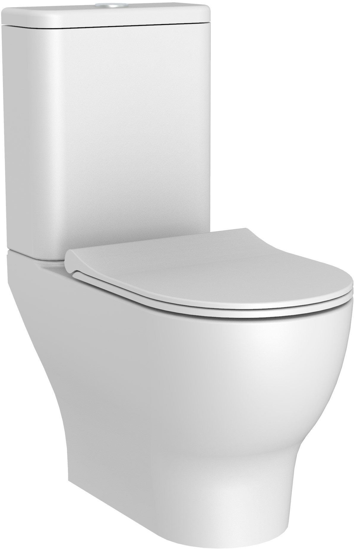 Унитаз-компакт STWORKI Merlingen MBTW55 безободковый, напольный, с горизонтальным выпуском, фарфор, белый, с микролифтом