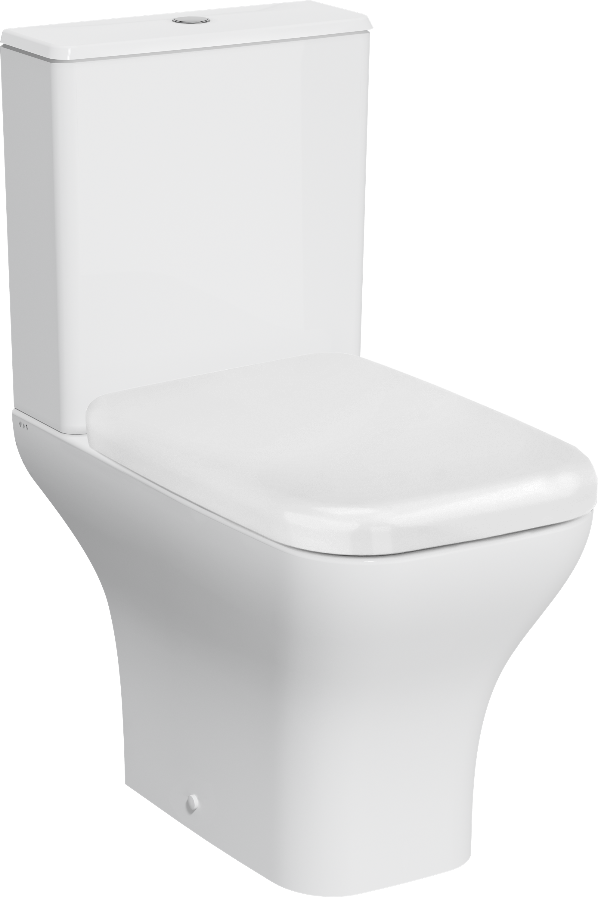 Унитаз-компакт VitrA Polar 9843B003-7201 безободковый, с микролифтом