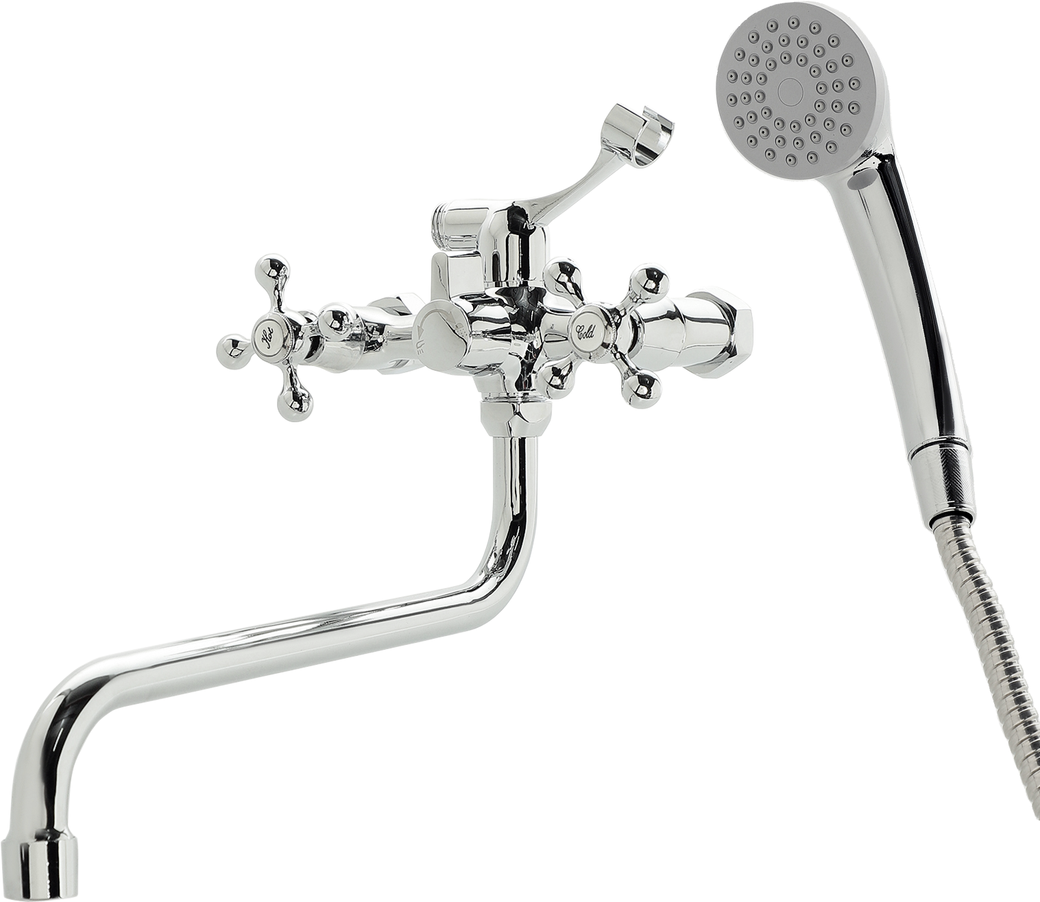 Смеситель с длинным изливом для ванны DIWO Анапа AN-02cr