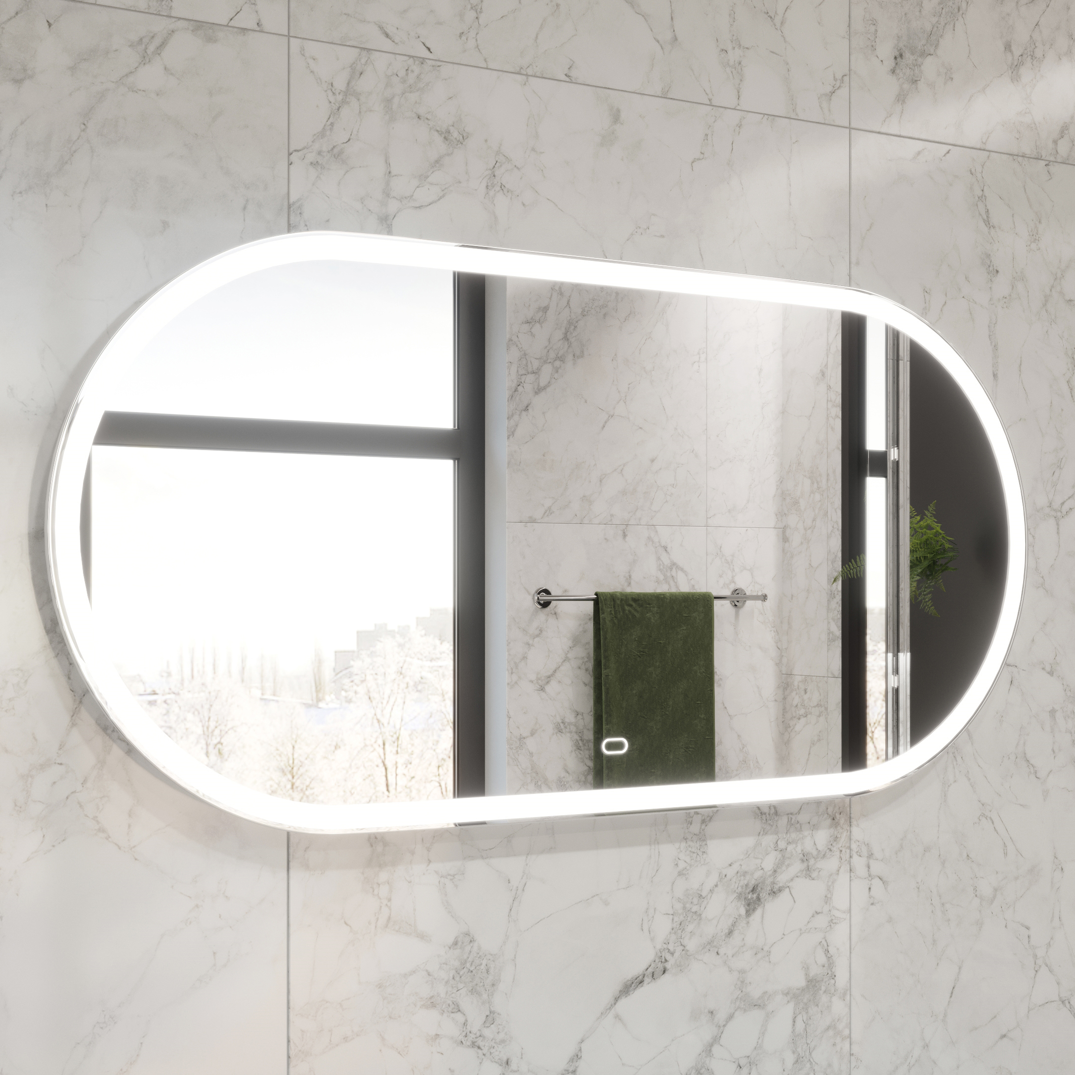 Мебель для ванной комнаты STWORKI Берген 60 белая со светлой столешницей 122, раковина Moduo 50 Square, L купить в Тамбове