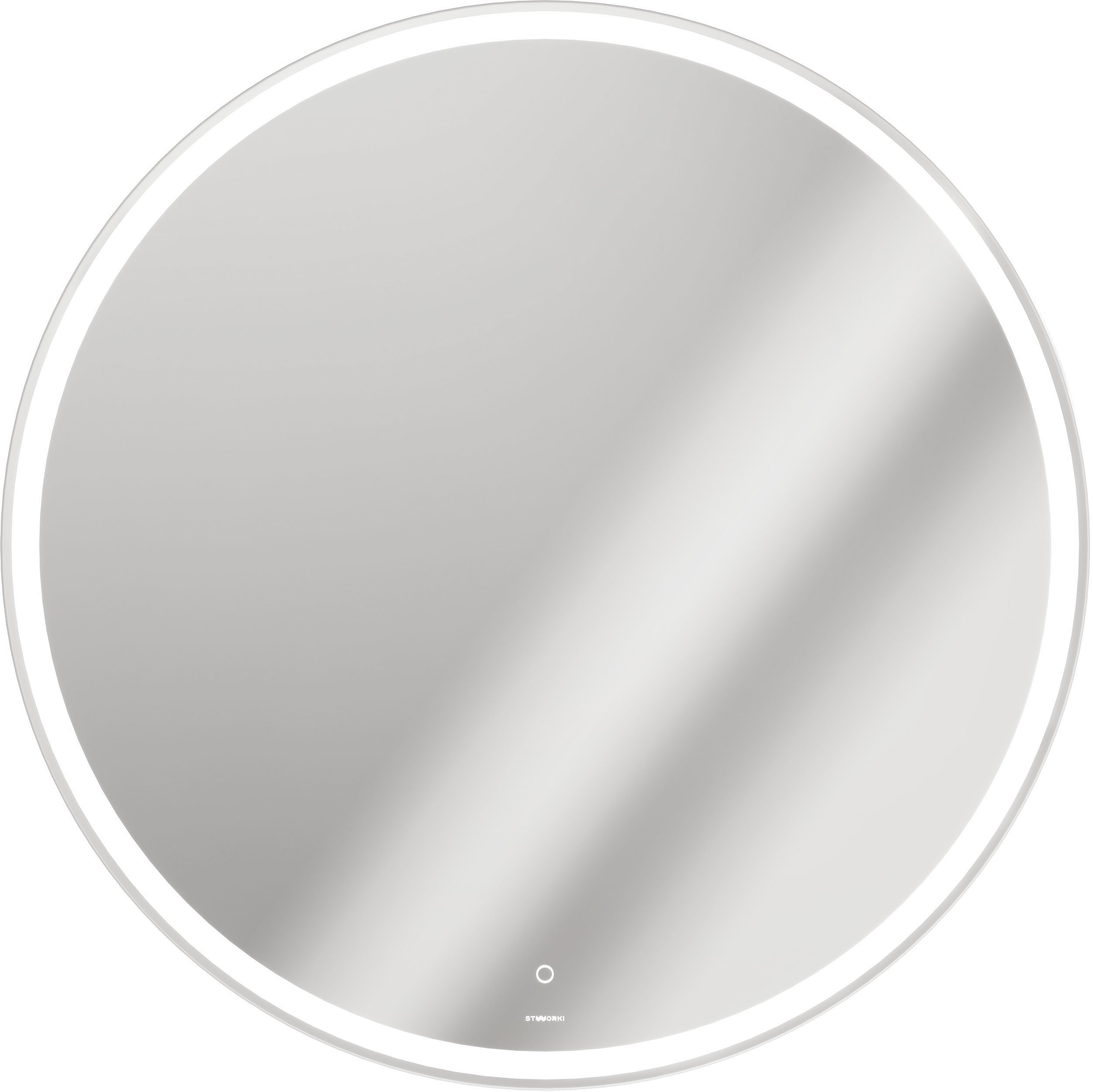 Зеркало круглое STWORKI Мальмё 100 с подсветкой, сенсор на зеркале