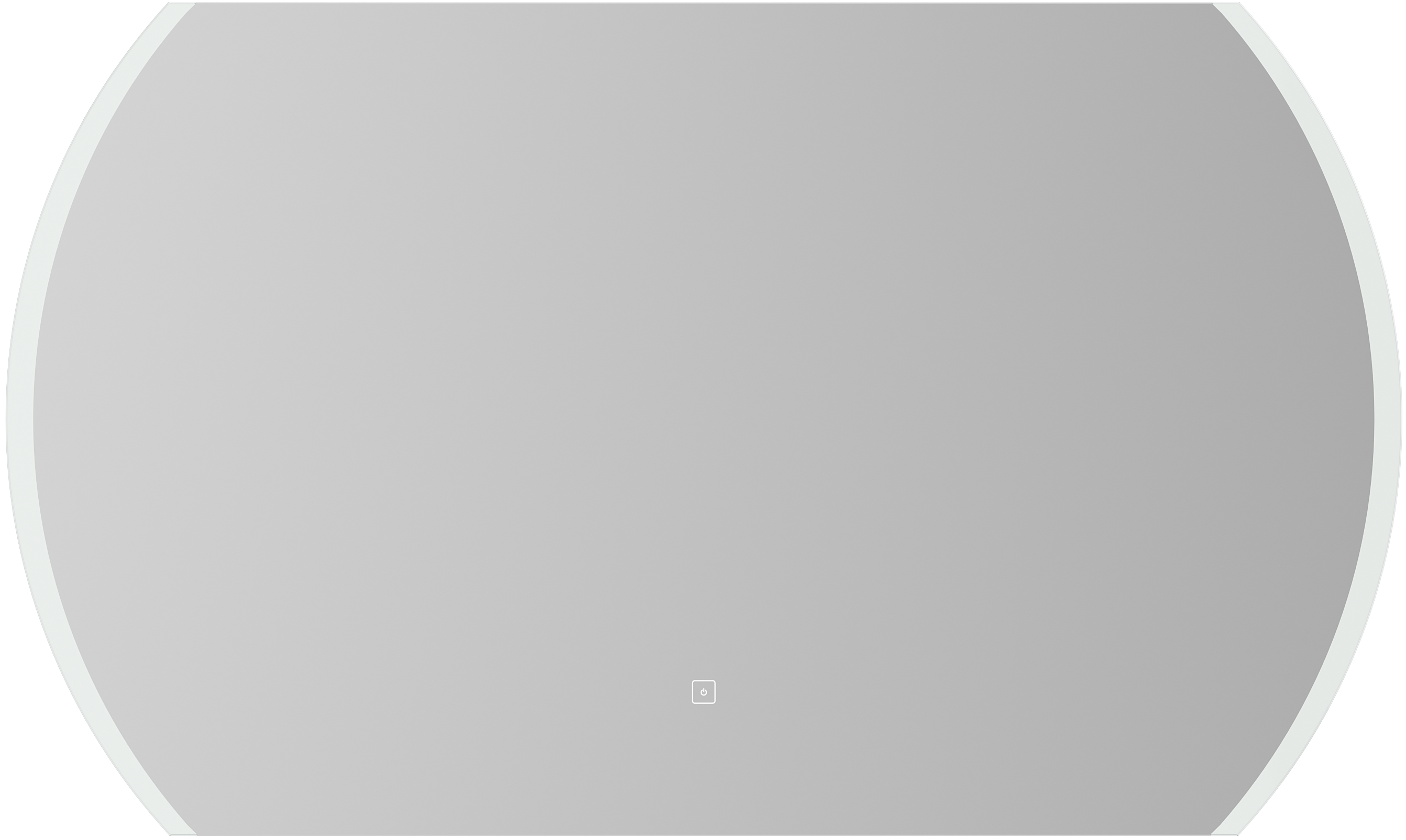 Зеркало DIWO Новгород 100 с подсветкой сенсорной, светодиодной, овальное, в современном стиле