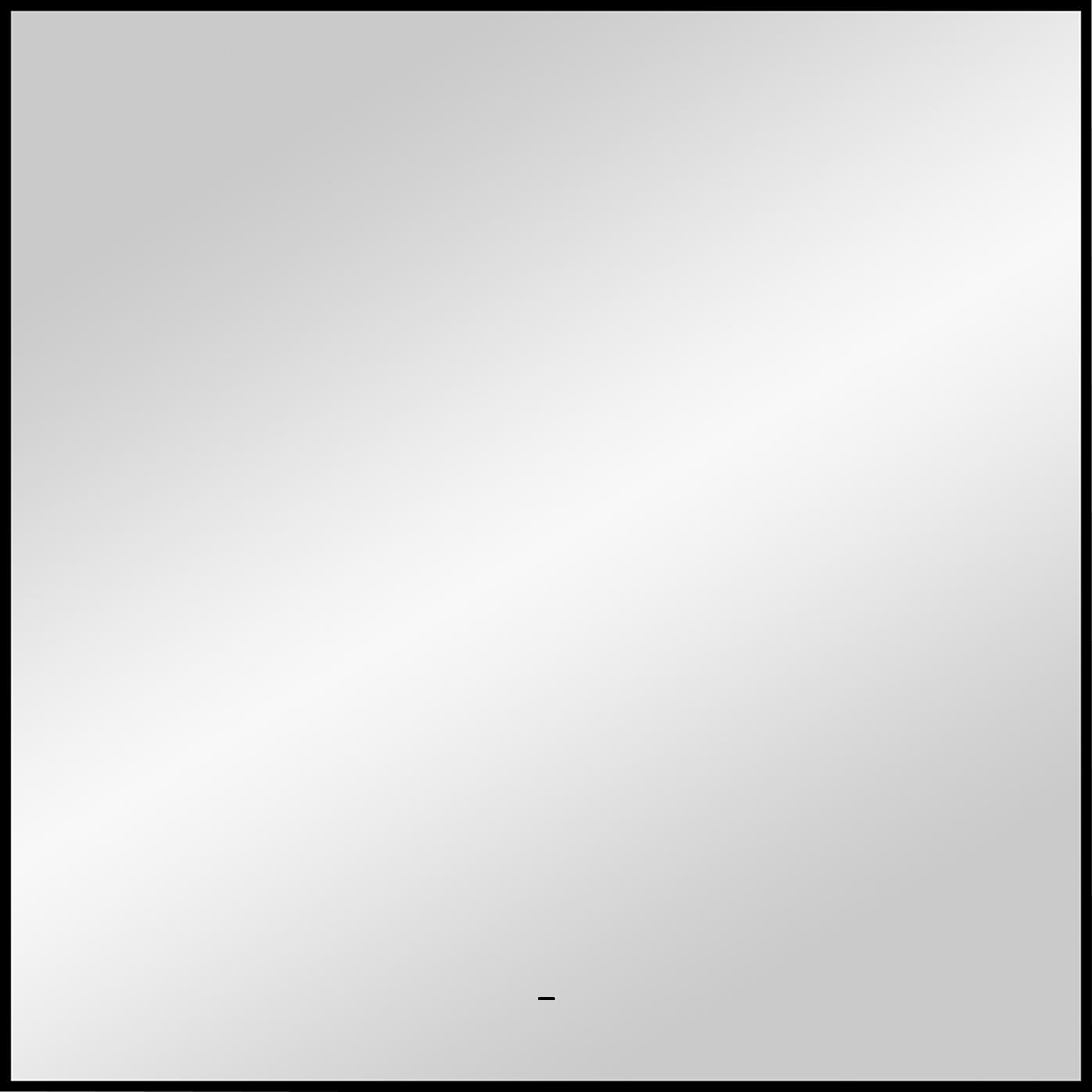 Зеркало DIWO Элиста 100x100 см, ореольная подсветка LED, бесконтактный выключатель, прямоугольное, черная окантовка