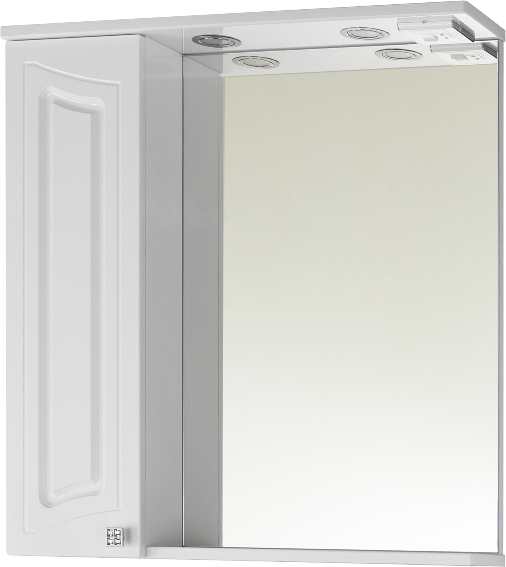 Зеркало Vod-Ok Адам 75 L, белый