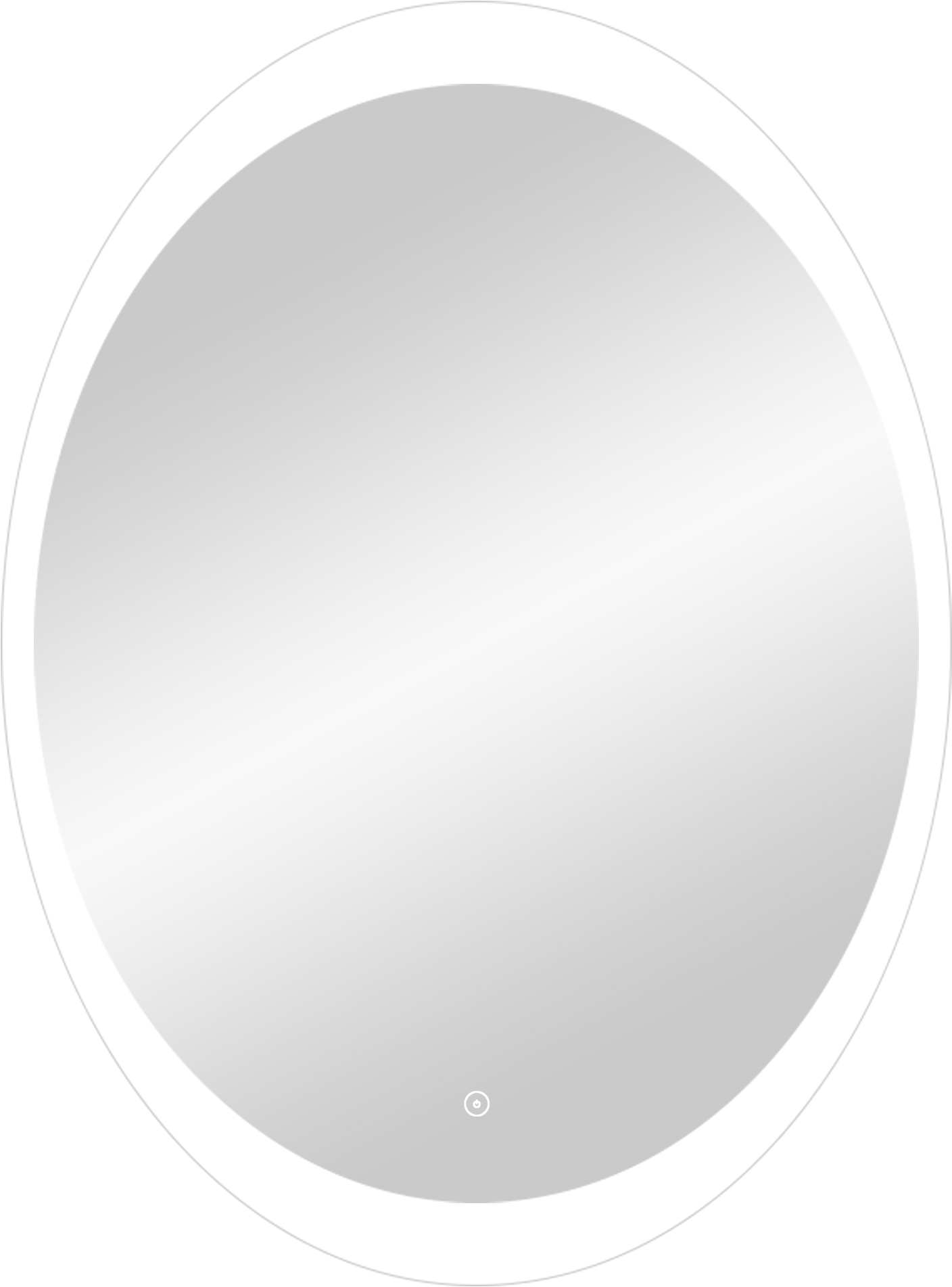 Зеркало DIWO Ярославль 57 с подсветкой, овальное, сенсорный выключатель, в современном стиле