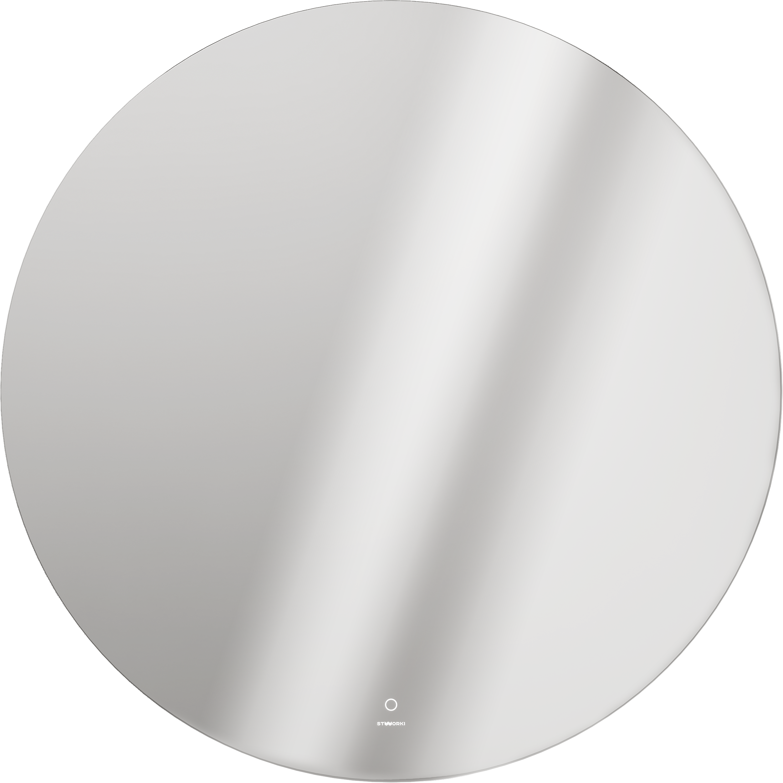 Зеркало круглое STWORKI Мальмё 100 с ореольной подсветкой, сенсор на зеркале