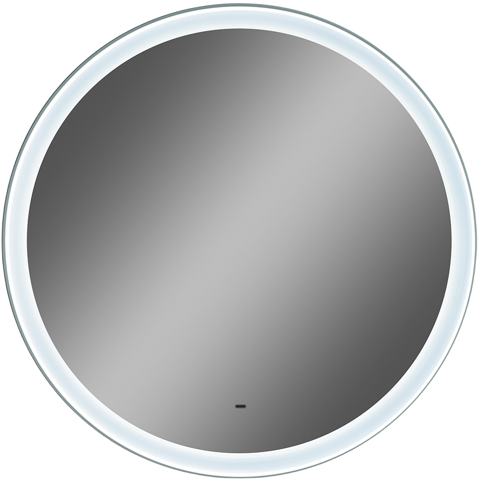 Зеркало круглое STWORKI Гриндстед 80 белое, с подсветкой