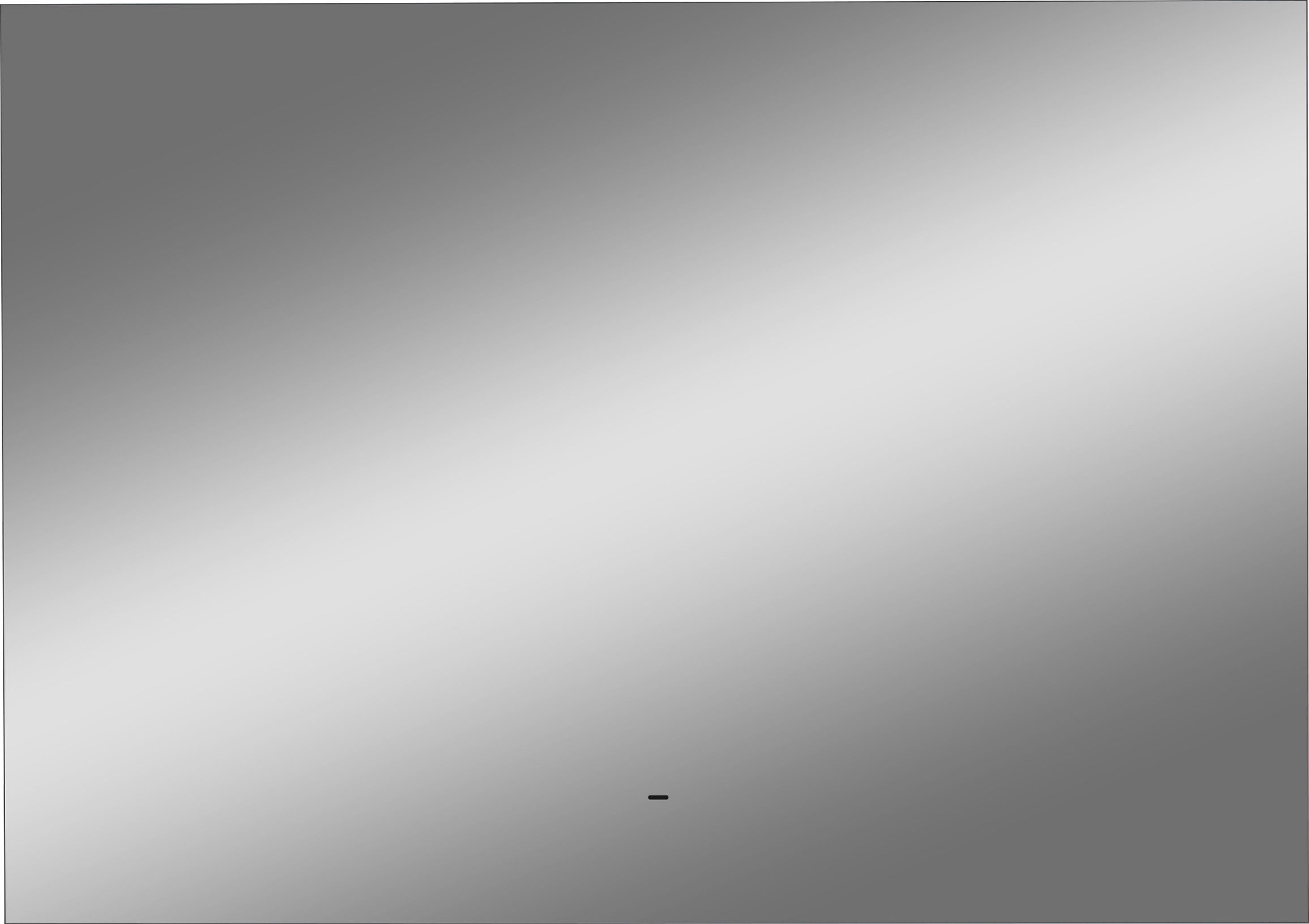 Зеркало DIWO Элиста 100x70 см, ореольная подсветка LED, бесконтактный выключатель, прямоугольное