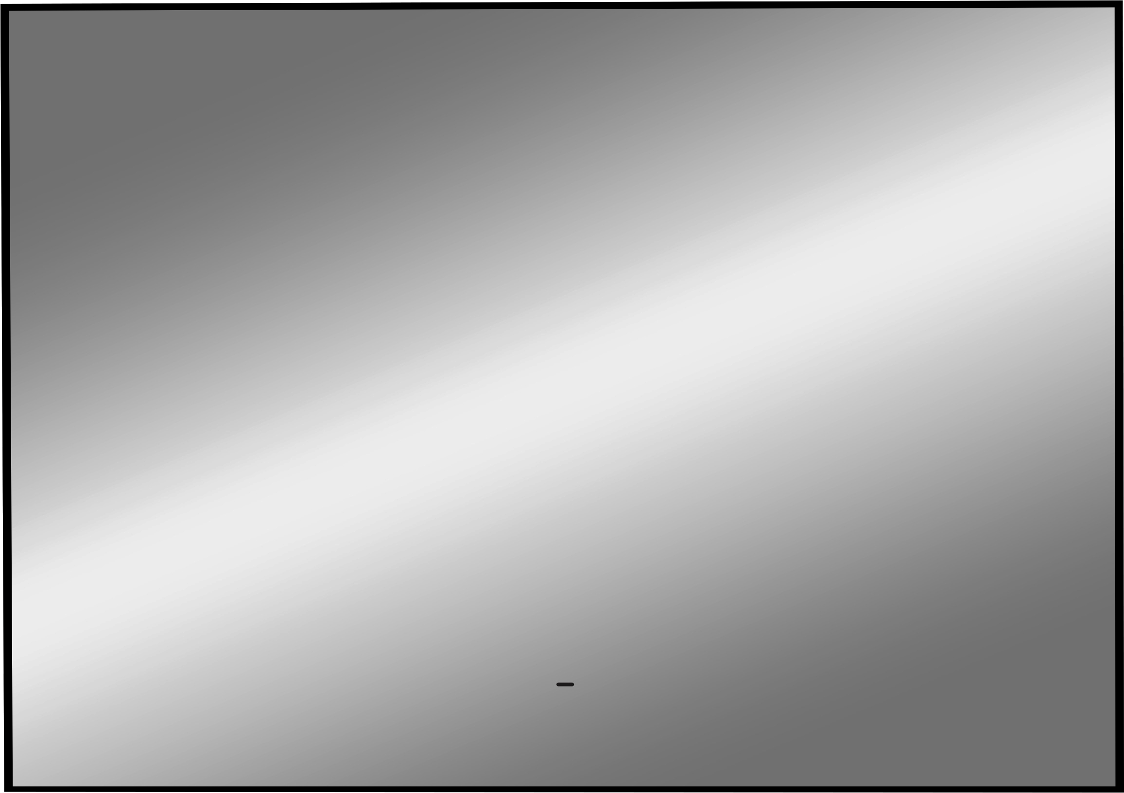 Зеркало DIWO Элиста 100x70 см, ореольная подсветка LED, бесконтактный выключатель, прямоугольное, черная окантовка