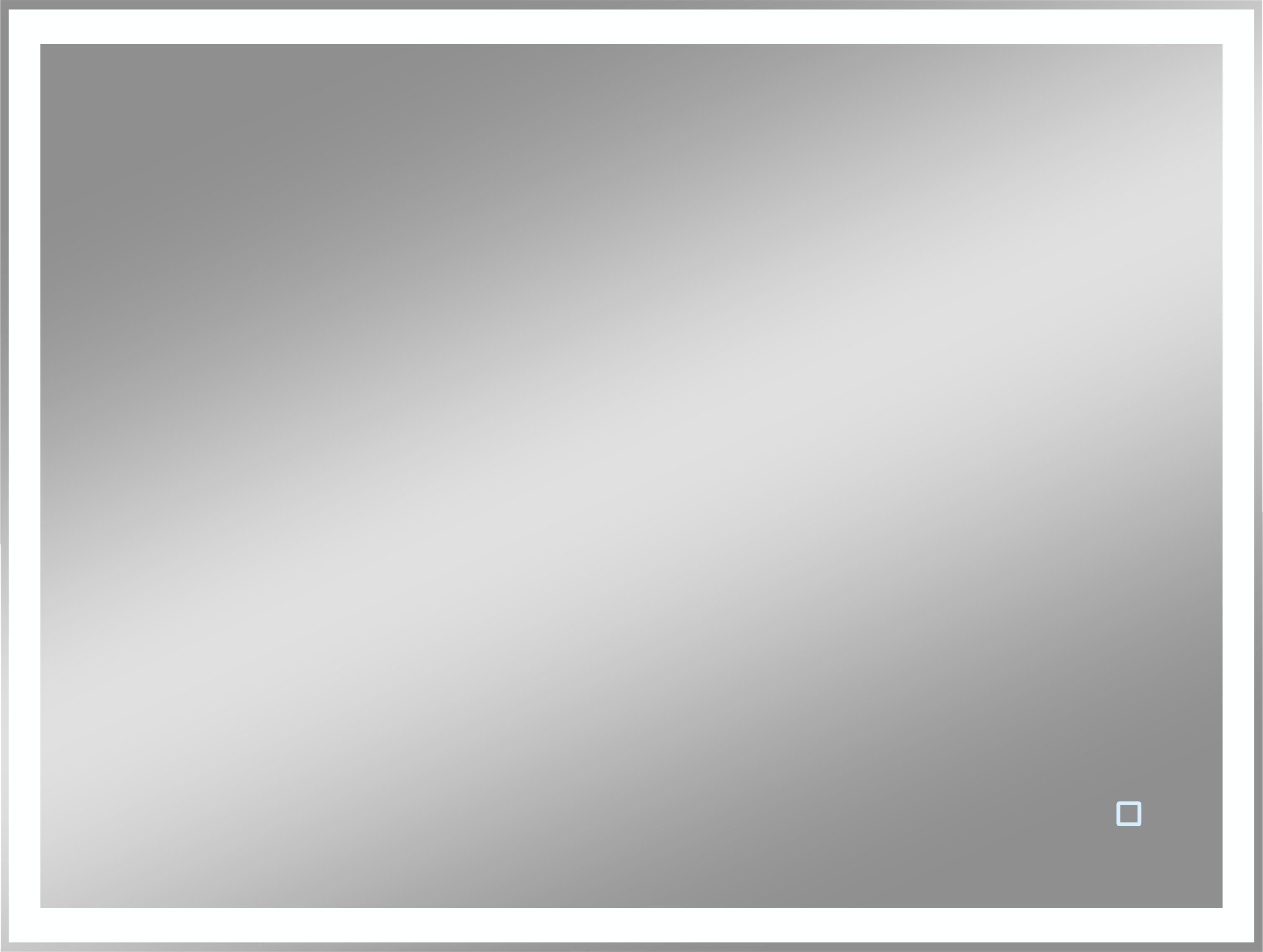 Зеркало DIWO Дмитров 80x70 см, подсветка LED, сенсорное, универсальный монтаж, прямоугольное