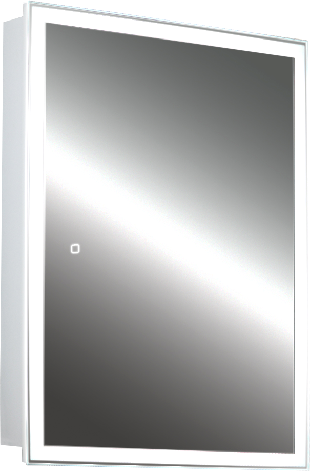 Зеркало-шкаф STWORKI Эстерсунд 60 с подсветкой, сенсорное, прямоугольное, белое