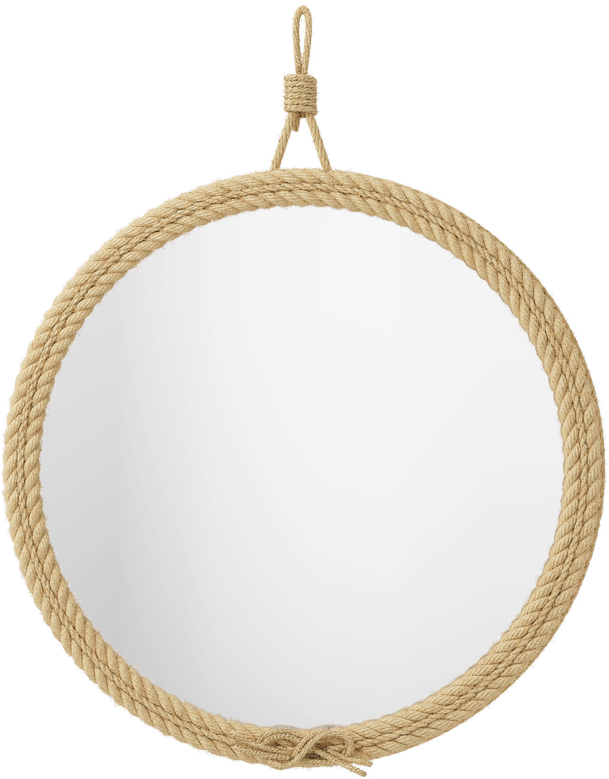 Зеркало круглое STWORKI Орхус ФР-00002477 60 бежевое