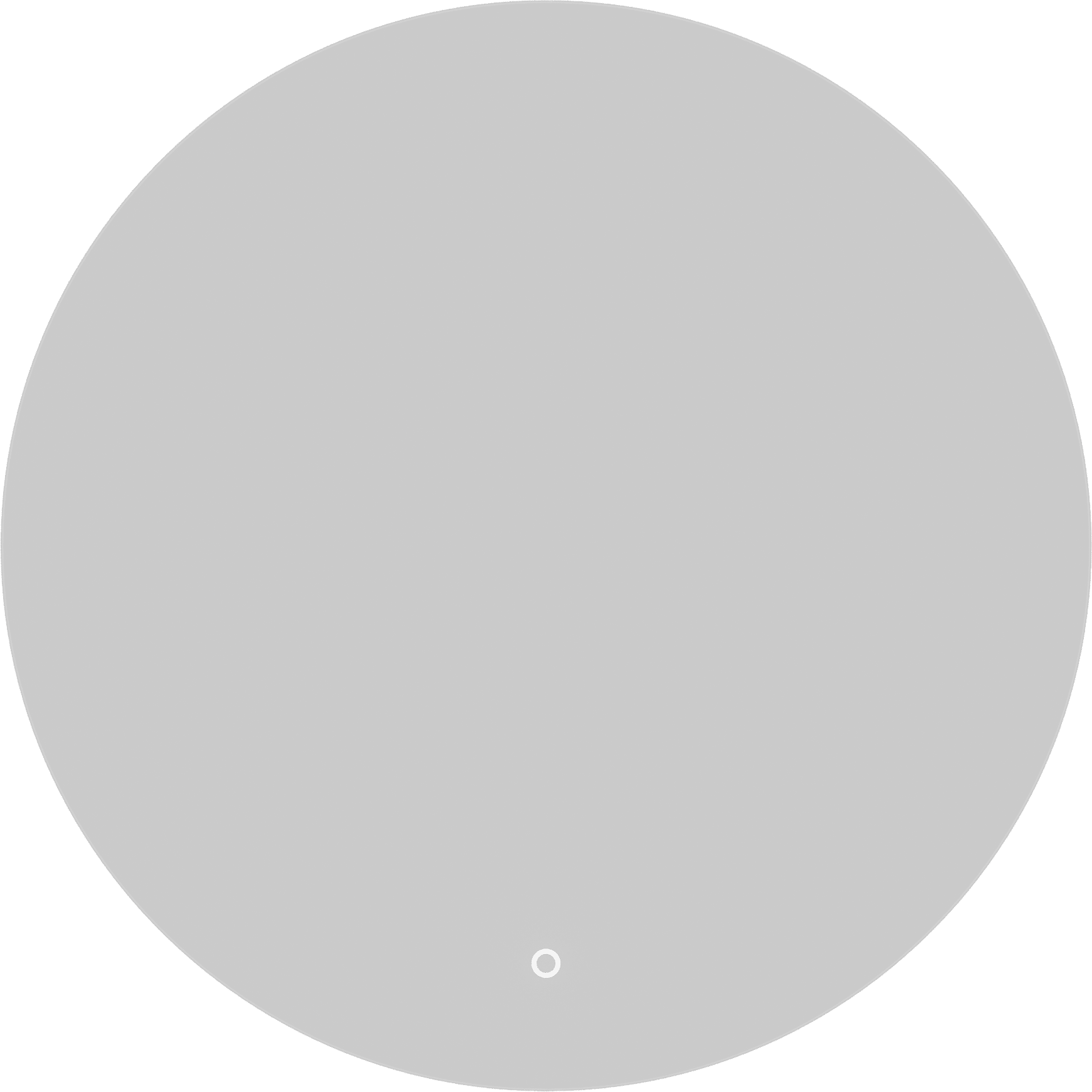 Зеркало круглое STWORKI Ноттвиль 60 с подсветкой, сенсор на зеркале, круглое, настенное, российское