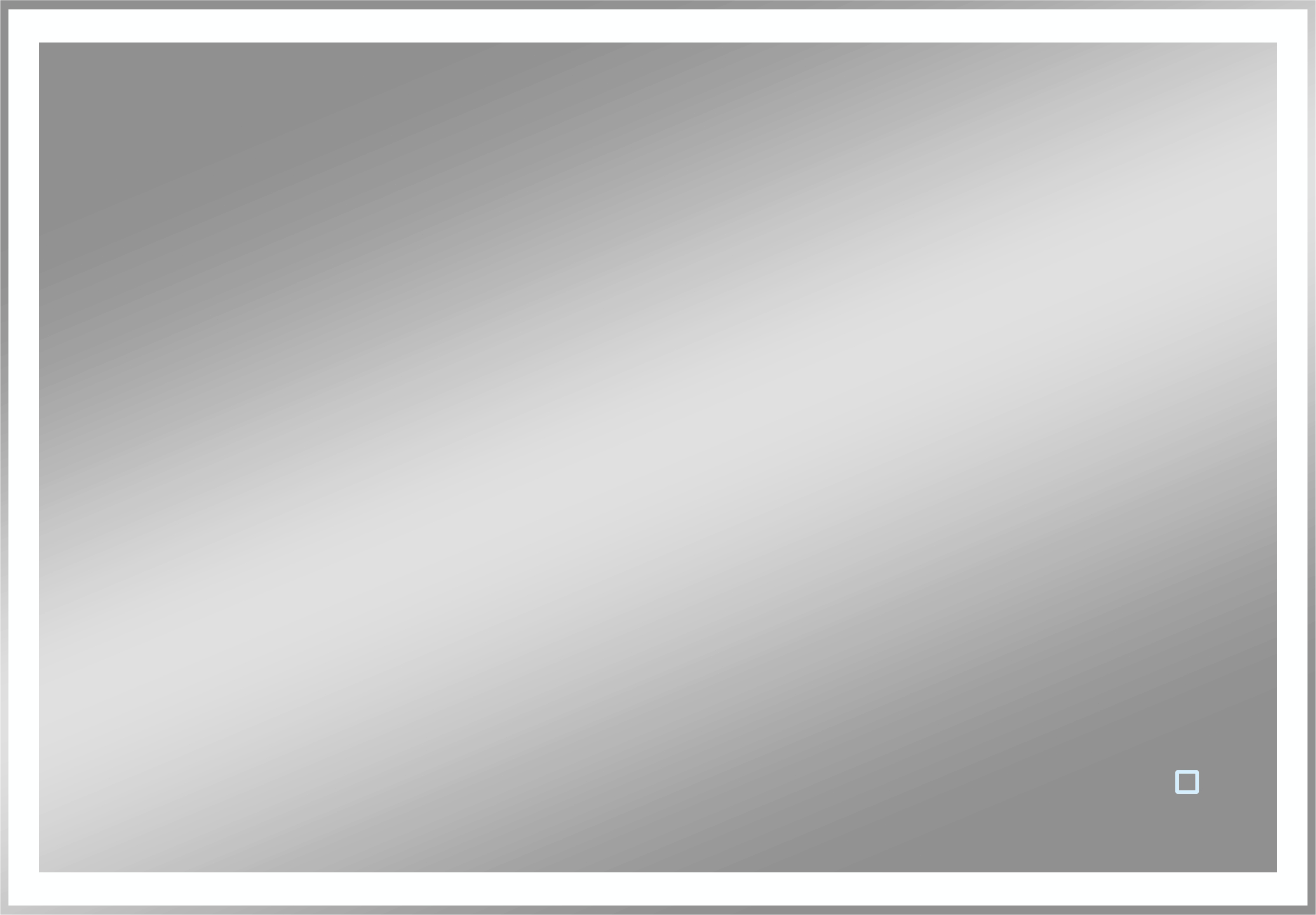 Зеркало DIWO Дмитров 100x70 см, подсветка LED, сенсорное, с регулировкой яркости подсветки, универсальный монтаж, прямоугольное