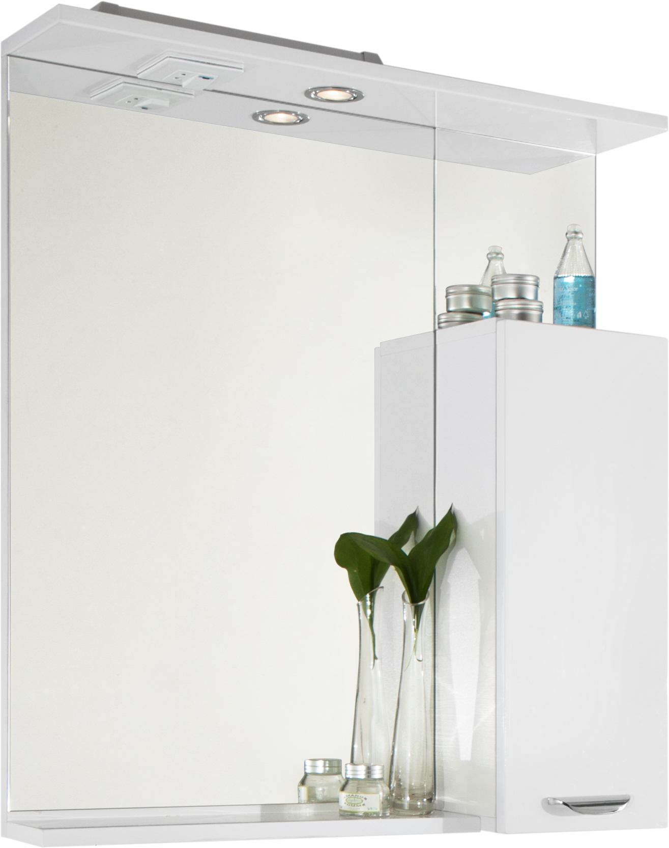 Зеркало Vod-Ok Марко 75 R, белый