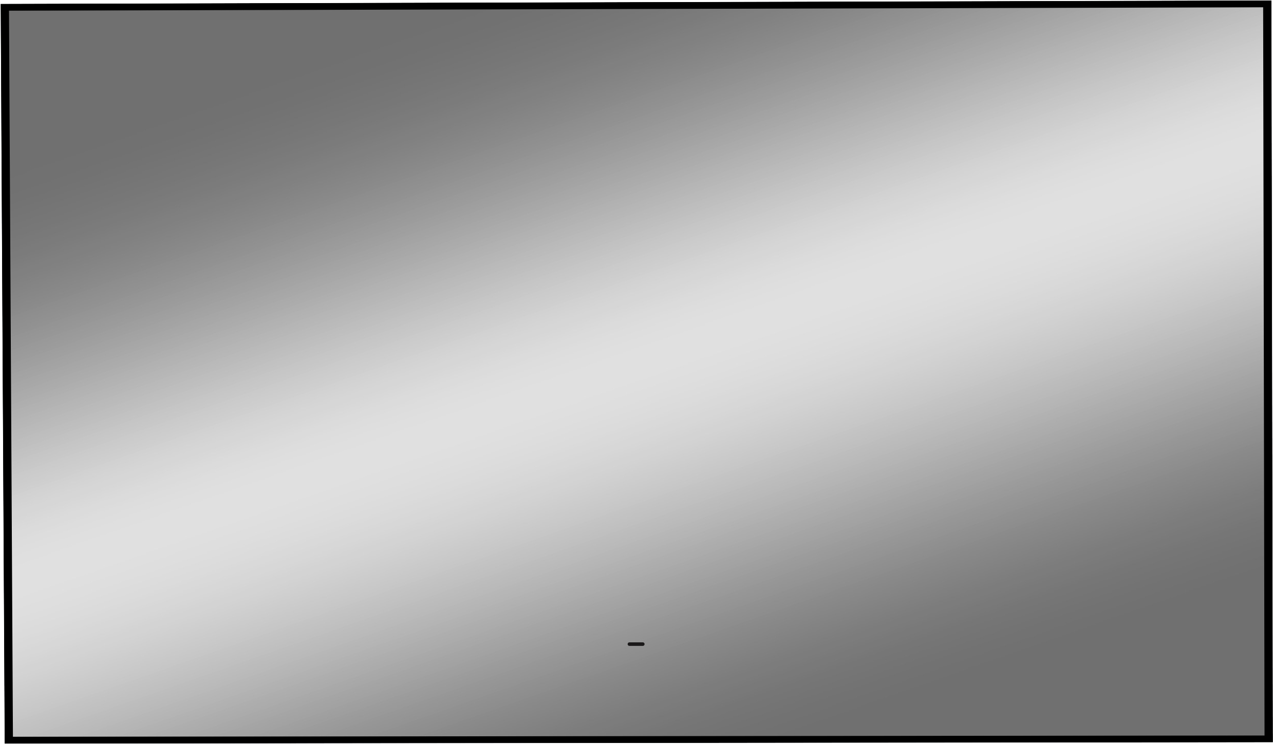 Зеркало DIWO Элиста 120x70 см, ореольная подсветка LED, бесконтактный выключатель, прямоугольное, черная окантовка