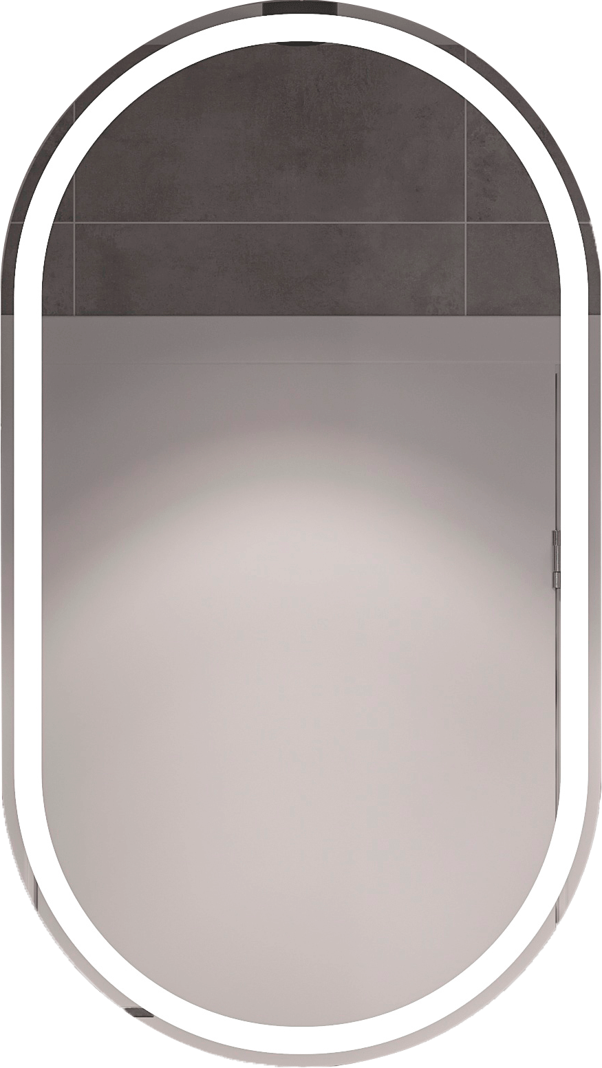 Зеркало-шкаф STWORKI Мальмё МВК073 45 с подсветкой, черное, навесное, в стиле лофт, светодиоды